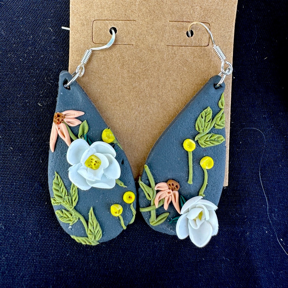 Handmade polymer clay earrings